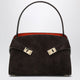 Ferragamo Hug Soft M Shoulder Bag In Natural Crocodile-Effect