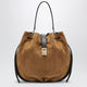 Ferragamo Hug Bucket Bag With Buckle In Natural