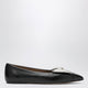 Ferragamo Soft Bow Ballerina Flats Black/Mascarpone
