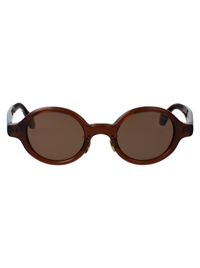Giorgio Armani Transparent Brown Acetate Sunglasses