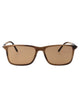 Giorgio Armani Matte Brown Acetate Sunglasses