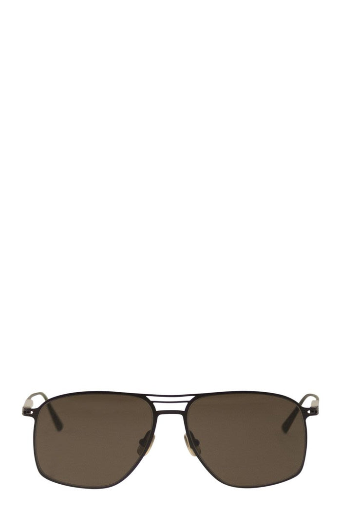 Brunello Cucinelli Titanium Sunglasses With Polyamide Lenses