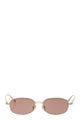 Brunello Cucinelli Titanium Sunglasses With Slim Square Frame