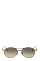 Brunello Cucinelli Titanium Aviator Sunglasses With Crystal Lenses