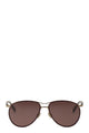 Brunello Cucinelli Titanium Aviator Sunglasses With Polarised Lenses
