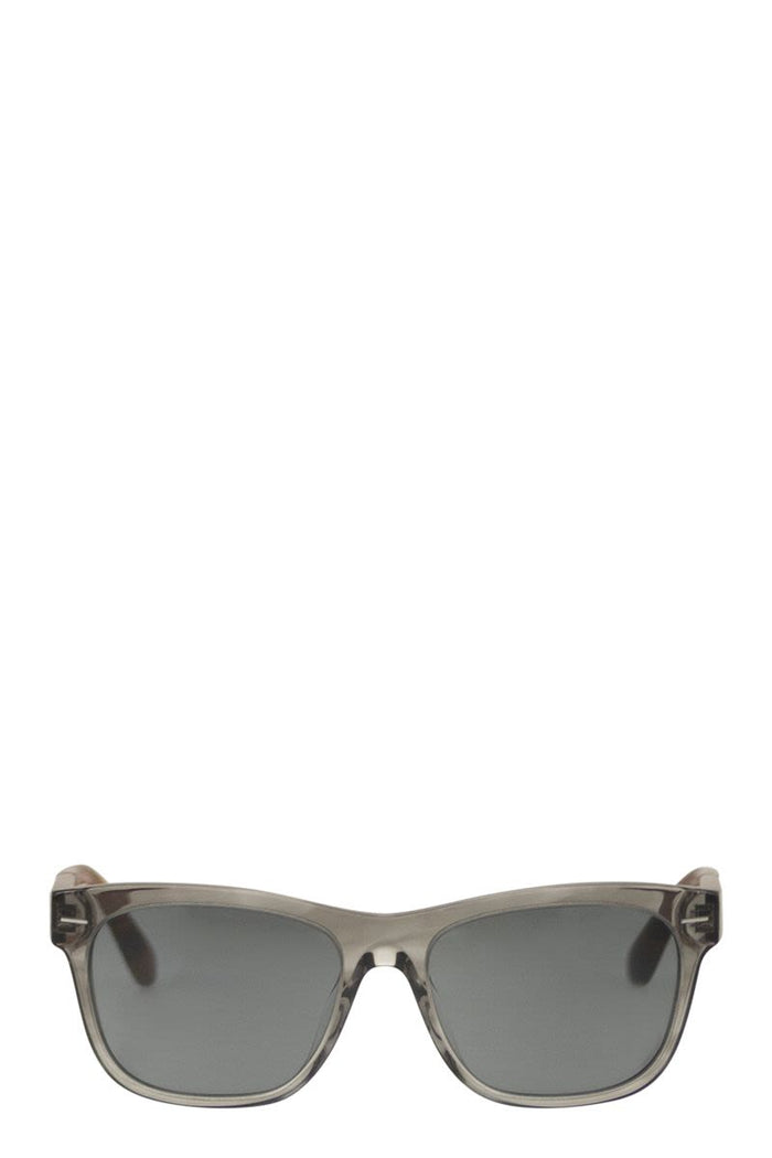Brunello Cucinelli Two-Tone Acetate Sunglasses With Crystal Lenses