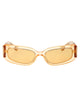 Dolce & Gabbana Orange Transparent Acetate Sunglasses