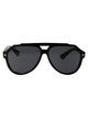 Dolce & Gabbana Black On Grey Havana Acetate Sunglasses
