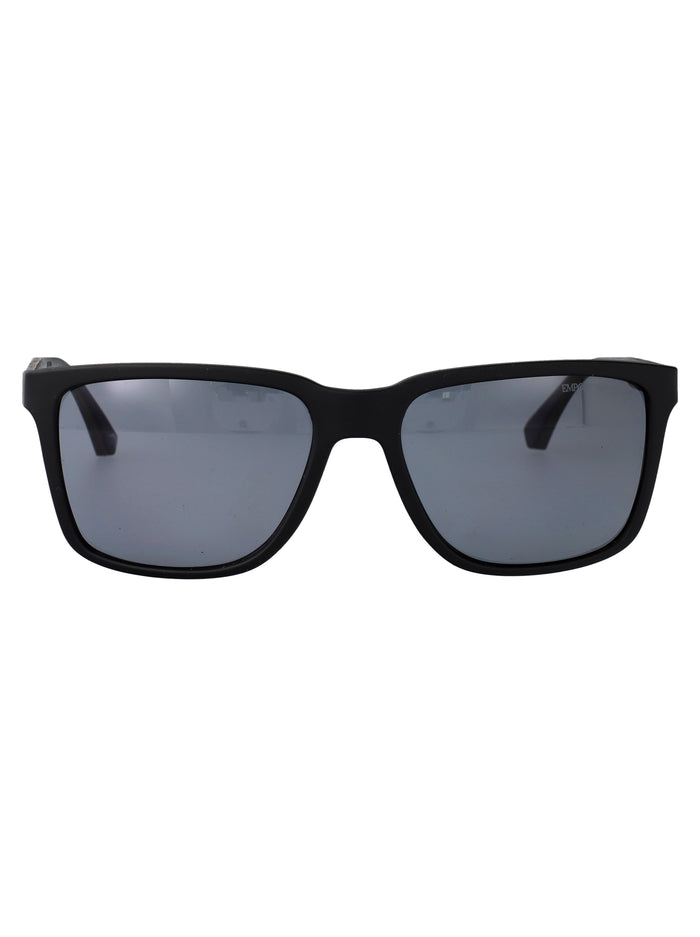Emporio Armani Rubber Black Injected Sunglasses