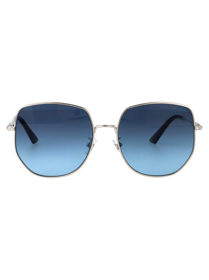 Jimmy Choo Silver Steel Sunglasses
