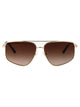 Jimmy Choo Oro Pallido Steel Sunglasses