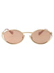 Miu Miu Pale Gold Metal Sunglasses