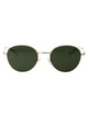 Polo Ralph Lauren Shiny Pale Gold Metal Sunglasses