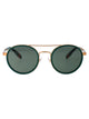 Polo Ralph Lauren Green/Antique Gold Metal Sunglasses