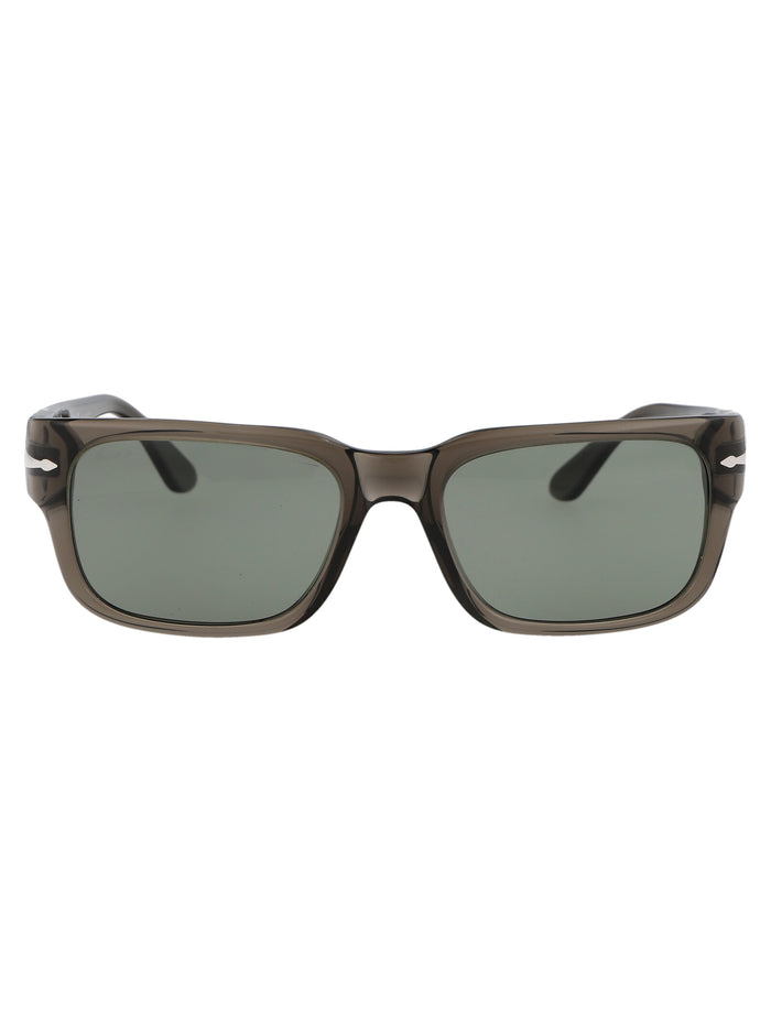 Persol Transparent Taupe Gray Acetate Sunglasses