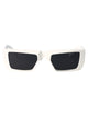 Prada White Acetate Sunglasses