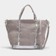 Vanessa Bruno	 Petit Cabas Tote In Grey Linen And Sequins