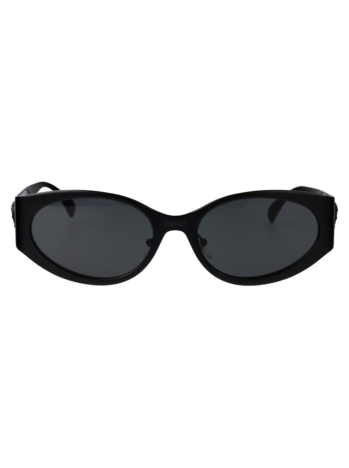 Versace Matte Black Metal Sunglasses