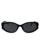 Versace Matte Black Metal Sunglasses