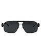 Versace Matte Black Steel Sunglasses