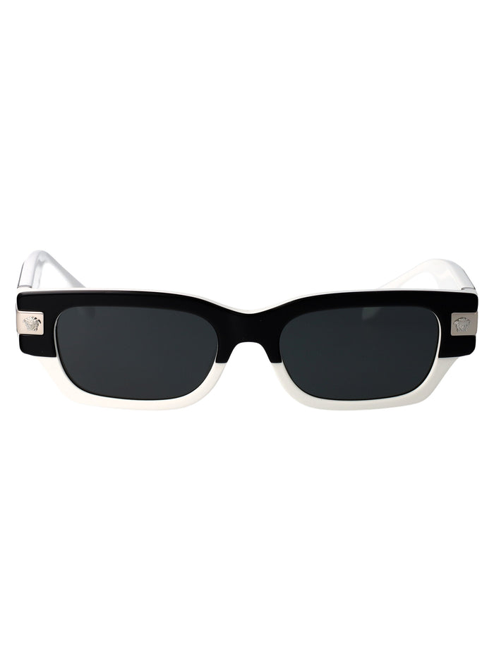 Versace Top Black/White Acetate Sunglasses