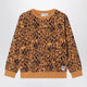 Mini Rodini Organic Cotton Leopard Print Crewneck Sweatshirt