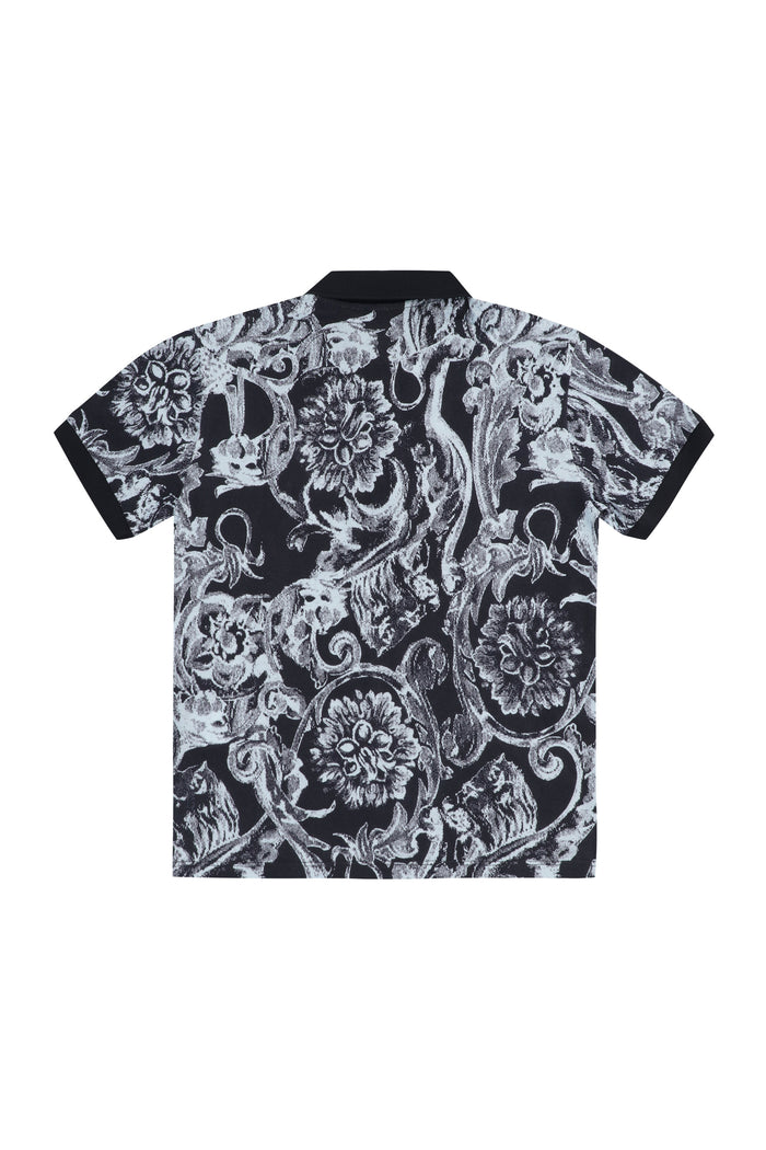 Young Versace Cotton-Piqué Polo Shirt