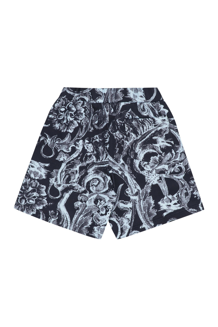 Young Versace Printed Cotton Shorts