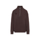 Pangaia Brown Half Zip Cotton Sweatshirt