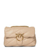 Pinko Beige Grigio Padded Leather Bag
