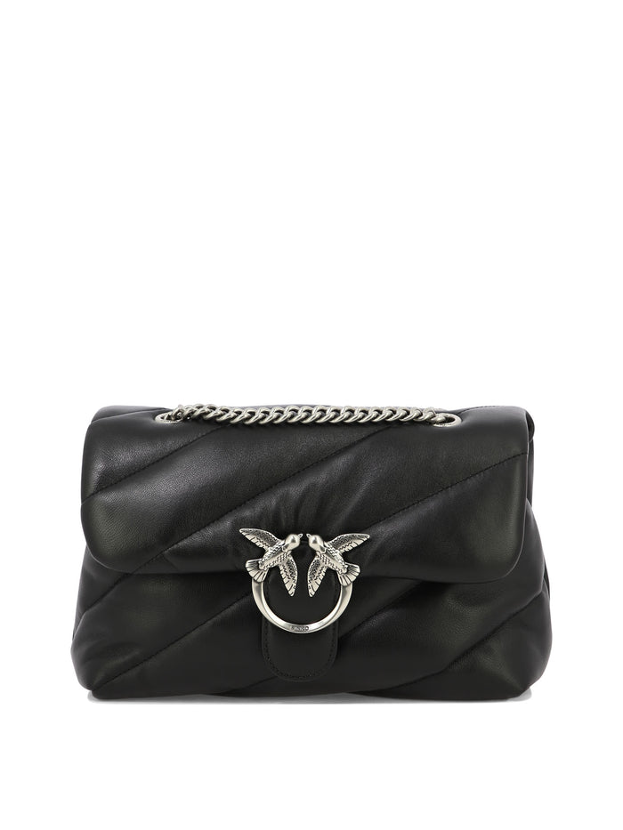 Pinko Black Leather Crossbody Bag