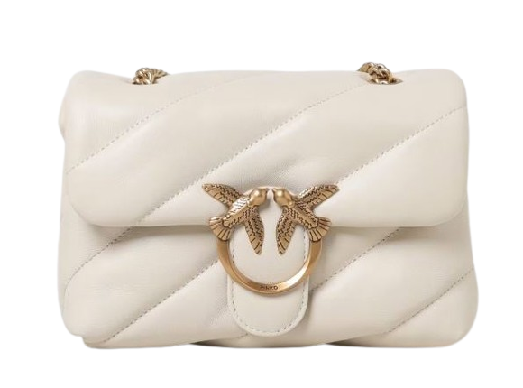 Pinko Bianco Seta Leather Shoulder Bag