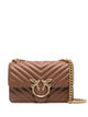 Pinko Marrone Oro Chevron Quilted Bag