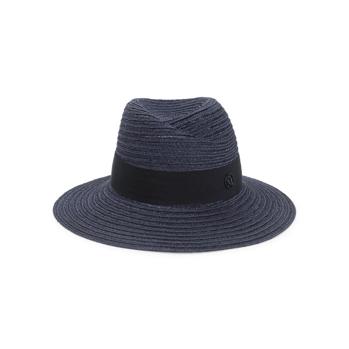 Maison Michel Navy Blue Virginie Hemp Hat