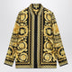 Versace Black And Gold Printed Silk Twill Shirt