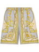 Versace Barocco Print Silk Shorts