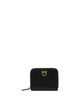 Pinko Black Leather Cotton Wallets Card Holders
