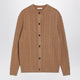 The Row  Loneke Cardigan In Light Brown Wool