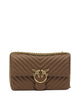 Pinko Beige Leather Crossbody Bag