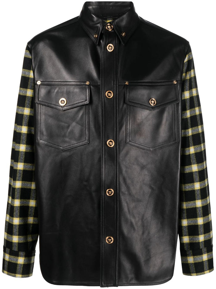 Versace Blouson Black Leather Jacket
