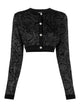 Versace Barocco Texture Knit Cropped Cardigan