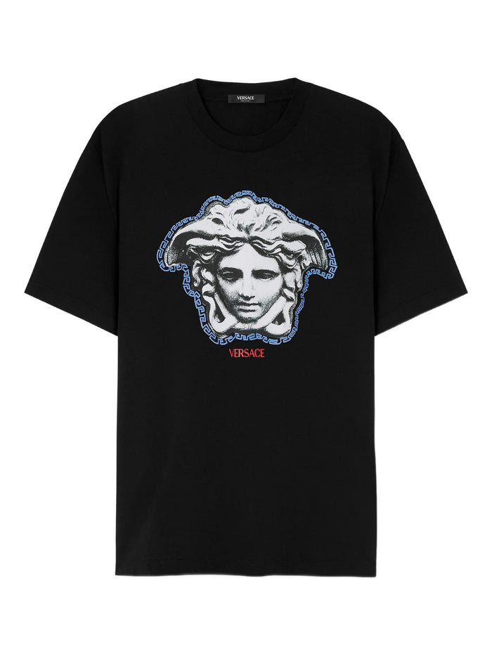 Versace Jersey Greca Medusa Print T-Shirt -  - Cotton - Black