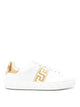 Versace Greca-Embroidered Leather Sneakers