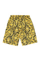 Young Versace Printed Cotton Shorts