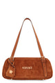 Versace Versace Tag Suede Bowling Bag
