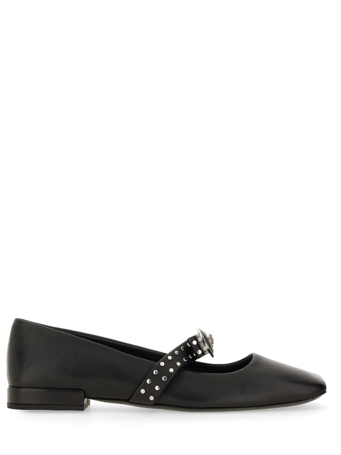 Versace Gianni Ribbon With Studs Ballerina