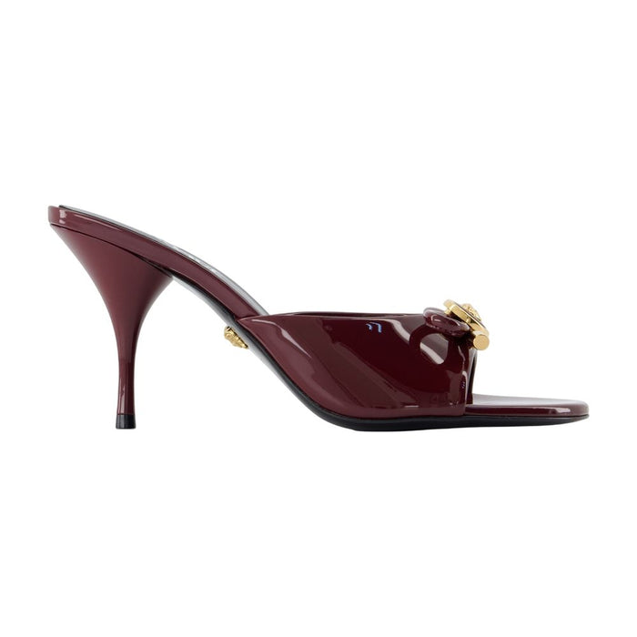 Versace Mules Size 85 -  - Leather - Burgundy