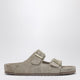 Birkenstock Arizona Slide In Taupe Suede Leather