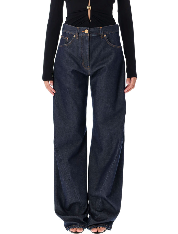 Versace Twisted Baggy Jeans