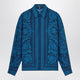 Versace Slim-Fit Printed Silk Twill Shirt In Blue